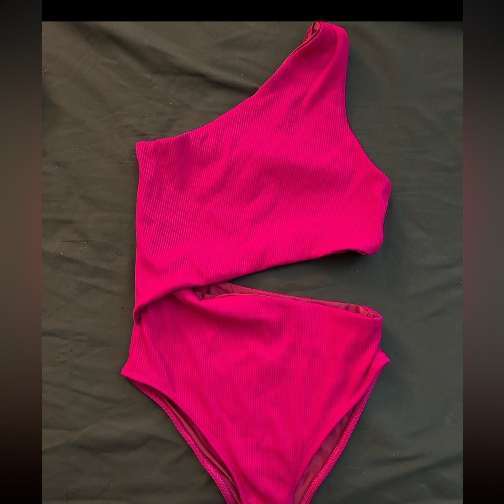 Hot pink beach riot one piece